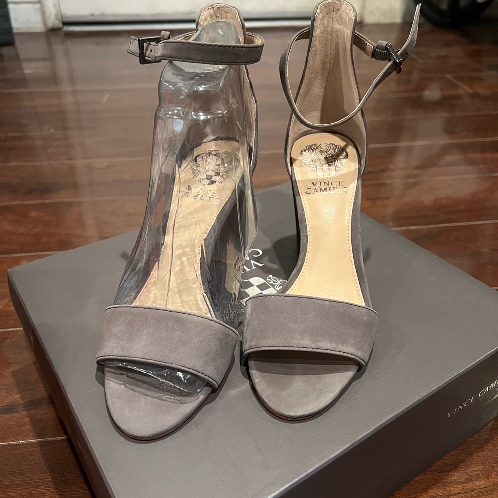 Vince Camuto Women's Grey Ankle Strap Heels